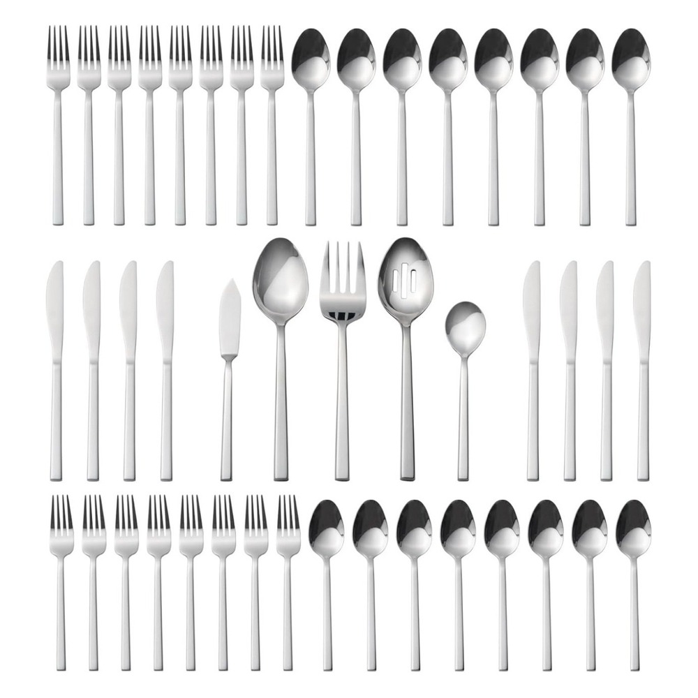 Alata Cube 45-Piece Forged Stainless Steel Flatware Set - Picture 2 of 7